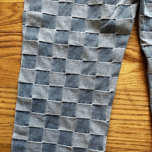 Song Jeans Women's Checkered Blue Jeans Size 5/27 Timeless Fit Boho - Picture 6 of 7